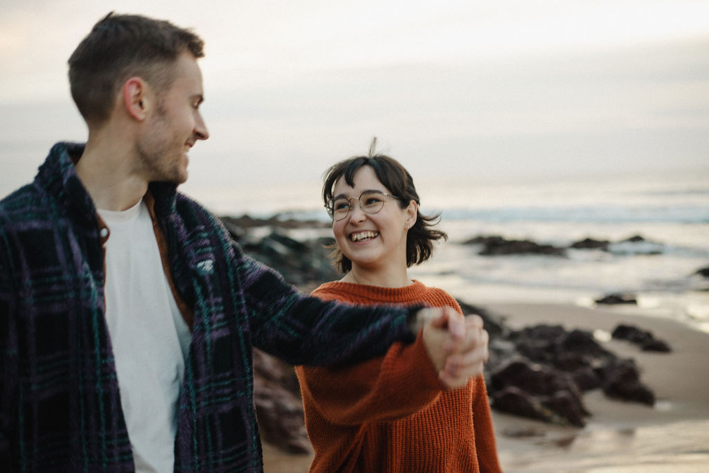 Daniel and Amy romantic photo